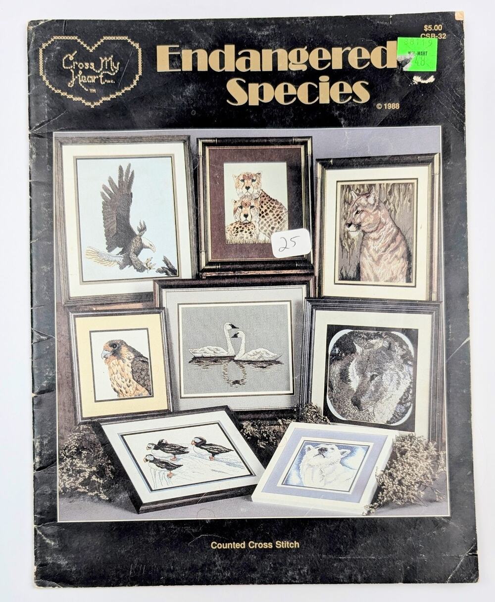 Endangered Species Counted Cross Stitch Booklet by Cross My Heart 1988
